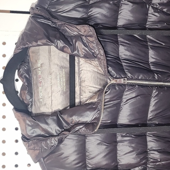 Andrew Marc Lightweight Premium Down Size Large Puffer Jacket Black - Picture 3 of 11